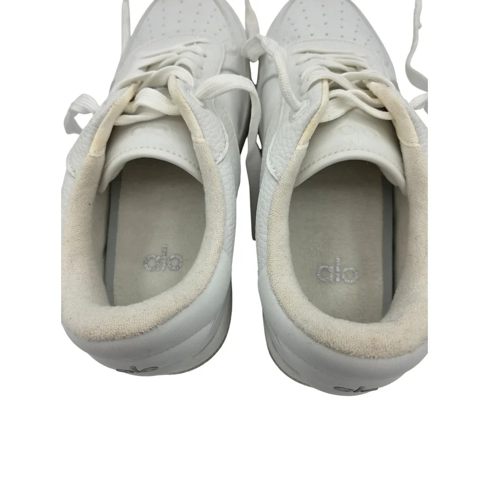 Alo Yoga Alo Recovery Mode Sneakers White Gum Sole Vegan Leather Low Top Shoes